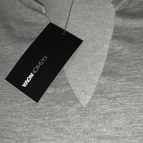 Heather grey crop top T-shirt - Picture 4 of 5